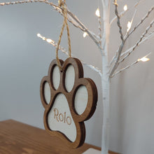 Load image into Gallery viewer, Paw Print Tree decoration - Christmas Decoration| Pet ornament| Personalised decoration