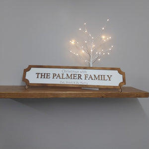 Personalised wooden train sign- Christmas 