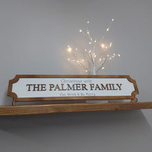 Load image into Gallery viewer, Personalised Street Train Sign Family Home Style Indoor Custom Sign Plaque Bespoke Gift Idea Christmas Theme Christmas Sign