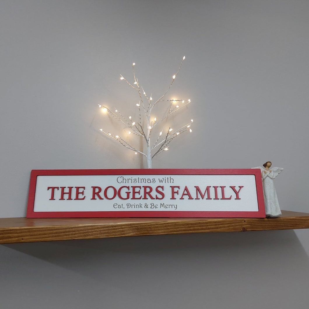 Personalised wooden Christmas sign 