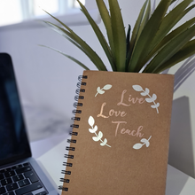 Load image into Gallery viewer, Live Love Teach- Personalised Teacher Notebook - Miss Mrs Mr - End of Term - Present - Custom - School - Nursery