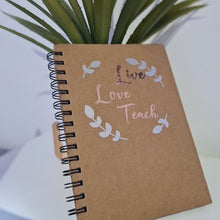 Load image into Gallery viewer, Live Love Teach- Personalised Teacher Notebook - Miss Mrs Mr - End of Term - Present - Custom - School - Nursery