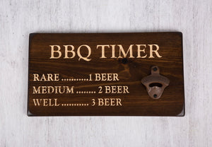 Personalised Gifts For Him - Personalised Bottle Opener - BBQ Timer