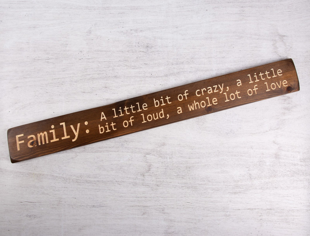 Wooden sign - Personalised Gifts - Wooden Family Sign - 