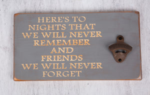 Personalised Gifts For Him - Personalised Bottle Opener - Friends