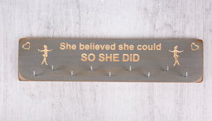Personalised Handmade Gifts - Medal Holders- "She Believed She Could"