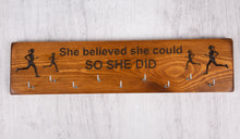 Load image into Gallery viewer, Personalised Handmade Gifts - Medal Holders- &quot;She Believed She Could&quot;