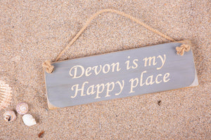 Personalised Gifts - Hanging Sign - Devon is My Happy Place