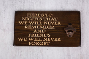 Unique Gifts For Friends - Personalised Bottle Opener "Friends"
