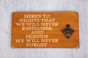 Unique Gifts For Friends - Personalised Bottle Opener "Friends"