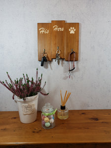 Personalised Gifts for Dogs -His hers and Dog Lead Holder