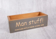 Load image into Gallery viewer, Personalised Gifts For Him - Unique Wooden Boxes - Man Stuff