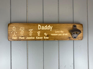 Personalised Family Bottle Openers