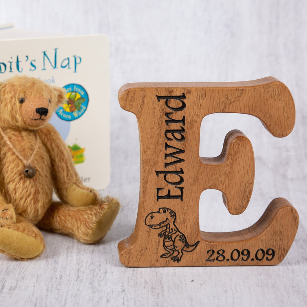 Wooden Personalised letter-Christening gift-Baby birth