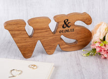 Load image into Gallery viewer, Wedding Anniversary Gifts - Double Oak Personalized Letters