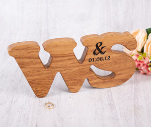 Engagement Presents - Double Oak Personalised Letters