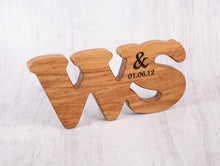Load image into Gallery viewer, Wedding Anniversary Gifts - Double Oak Personalized Letters