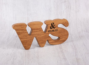 Engagement Presents - Double Oak Personalised Letters