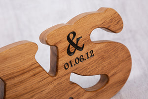 Engagement Presents - Double Oak Personalised Letters