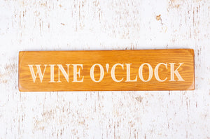 Personalised Gifts For her - Wooden Signs - Wine O'clock