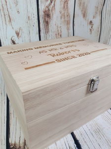 Wedding Memory Box - Personalised Anniversary Box - 5th Year Anniversary