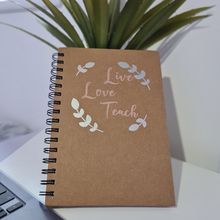 Load image into Gallery viewer, Live Love Teach- Personalised Teacher Notebook - Miss Mrs Mr - End of Term - Present - Custom - School - Nursery